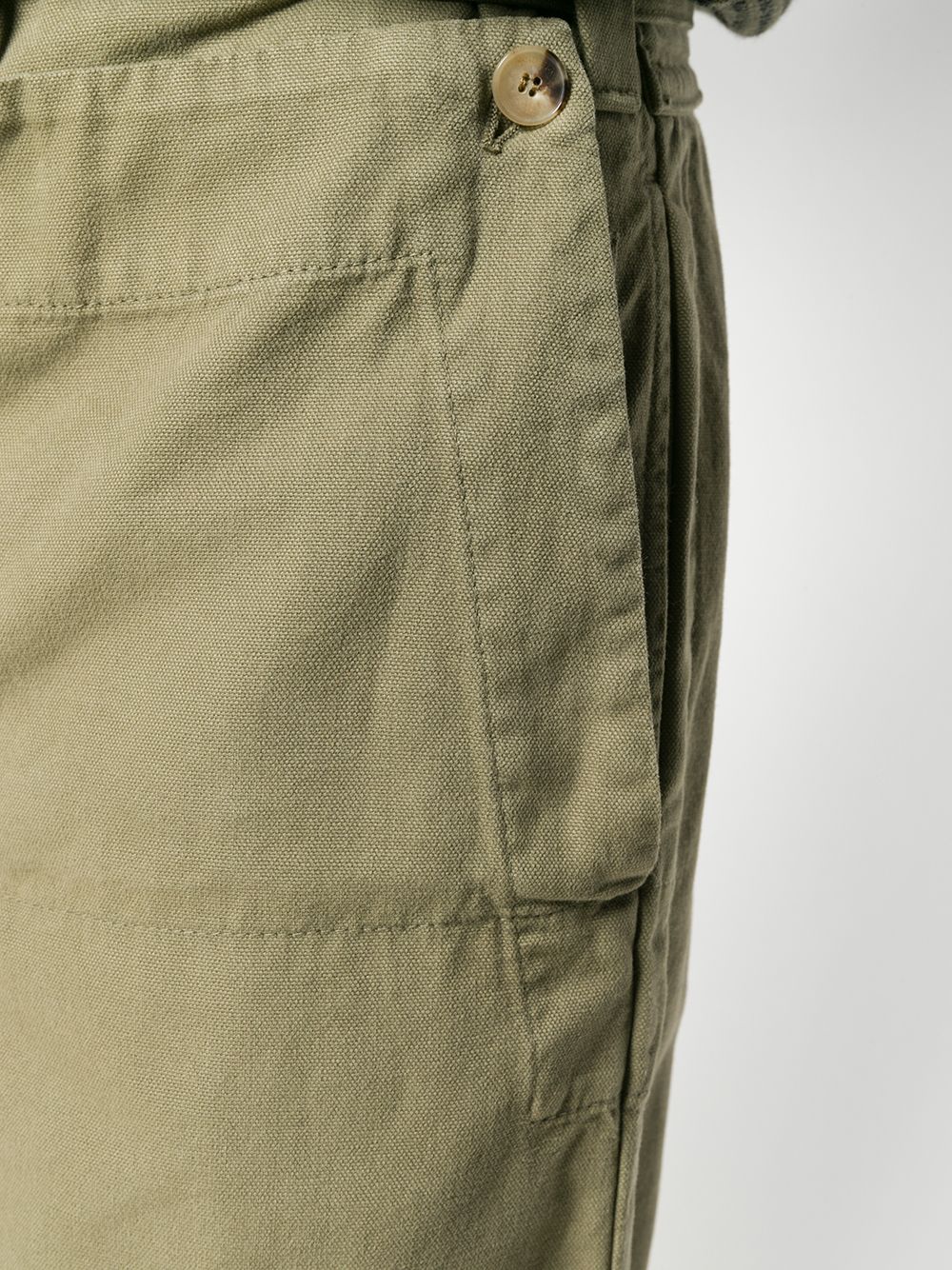 men's khaki fold-front utility trousers