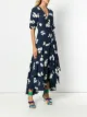 GANNI floral wrap dress
