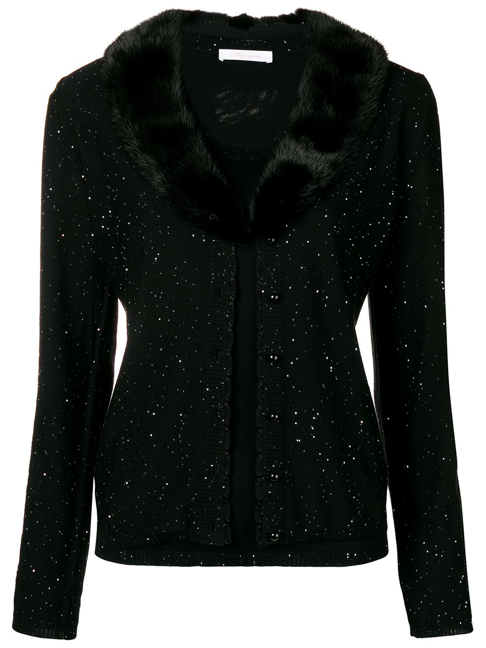 фото Blumarine fur collar cardigan