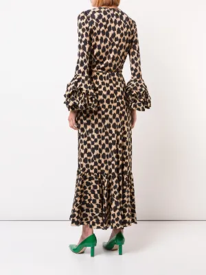 dvf puff sleeve wrap dress