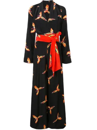 dvf bird dress