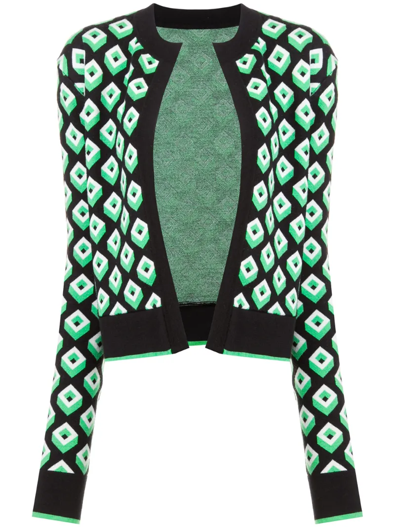 Dvf Diane Von Furstenberg кардиган с открытым передом и геометрическим узором