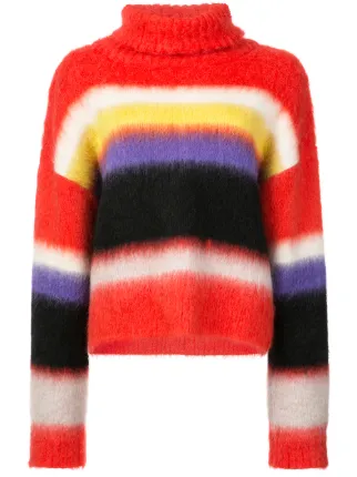 Dvf rayas Diane alto cuello jersey Von con de Furstenberg rrqXz