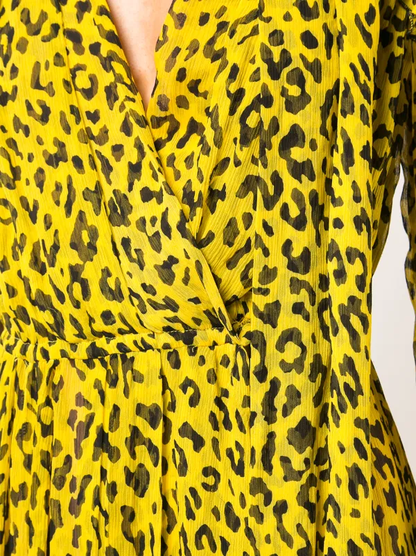 dvf yellow leopard dress