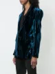 Saint Laurent Samt-Blazer in Knitter-Optik