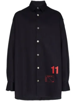 11印花牛仔衬衫