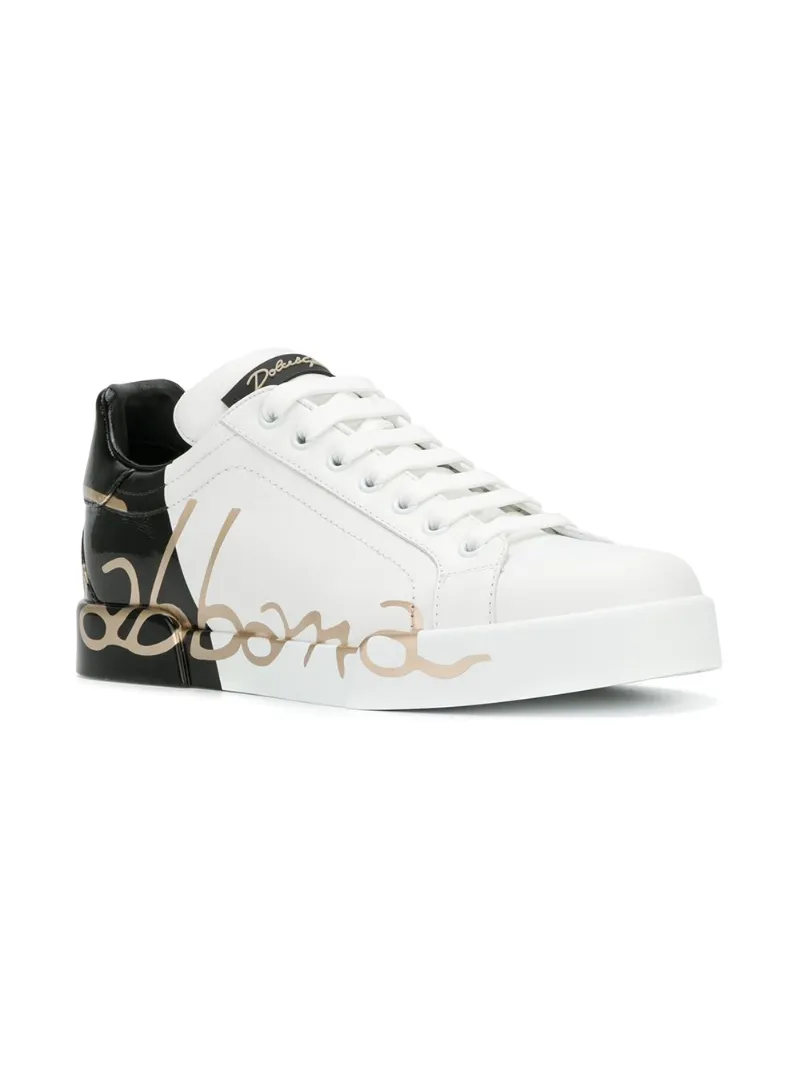 dolce gabbana sneakers black and white