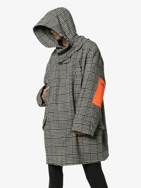 Raf Simons houndstooth padded parka coat $1,643 - Buy Online AW18