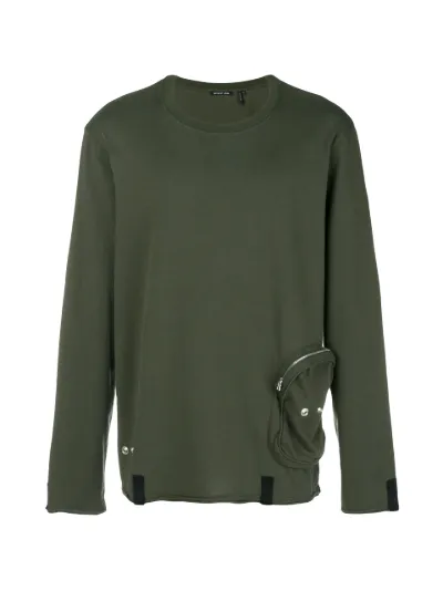 zip pouch sweatshirt | Helmut Lang 