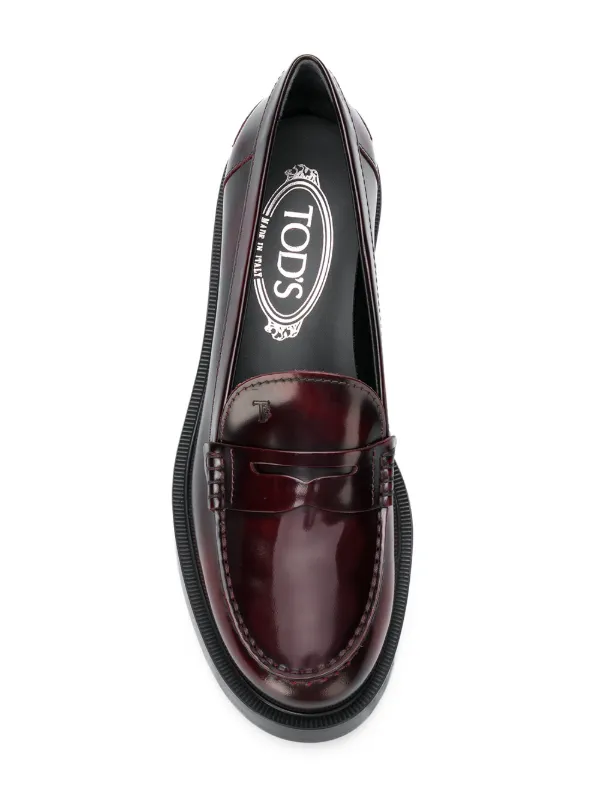 tod's block heel loafer