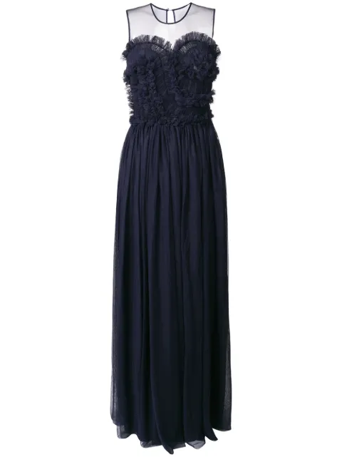 P.A.R.O.S.H. sleeveless flared maxi dress