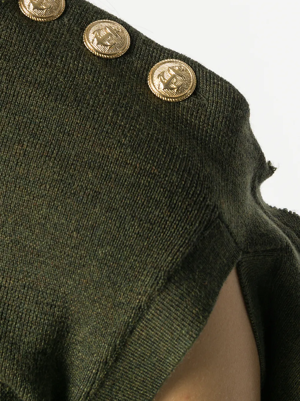 JW Anderson asymmetrische gebreide top Groen