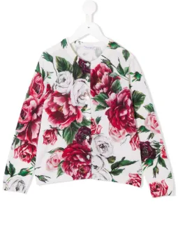 rose print cardigan