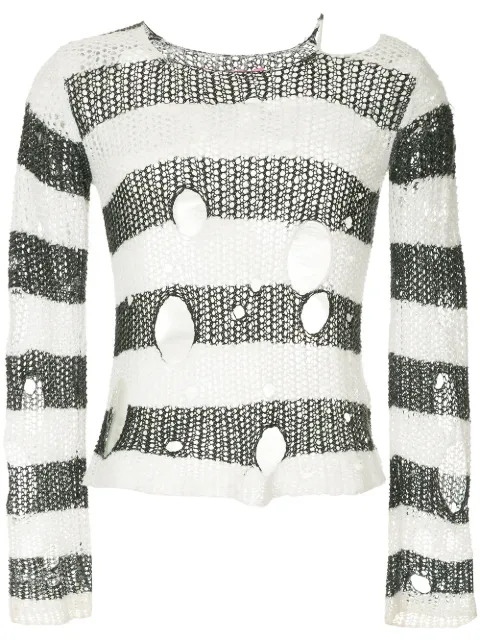 comme des garcons hole sweater
