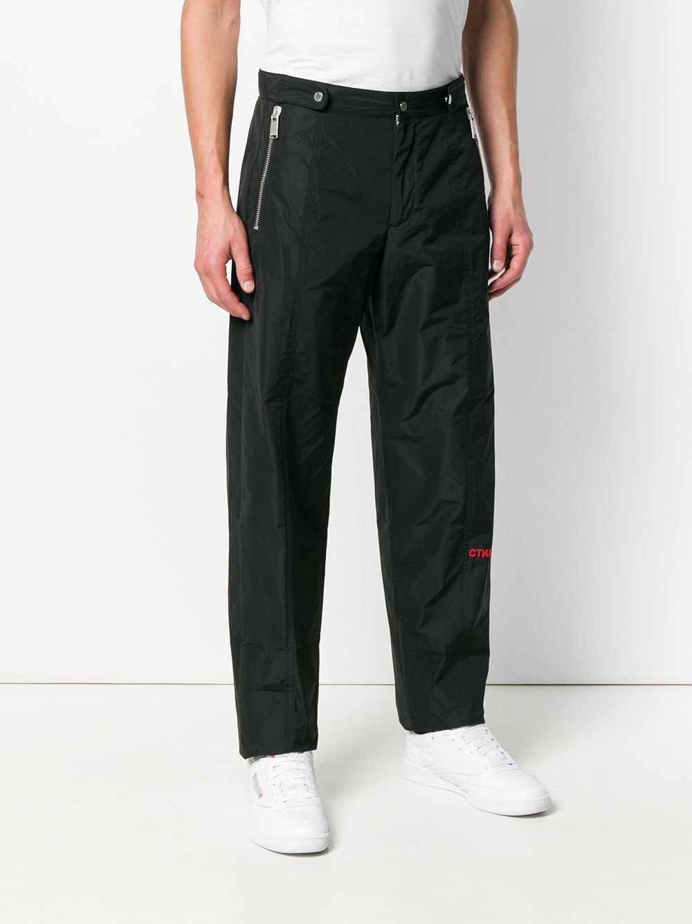 фото Heron Preston logo tag straight-leg trousers