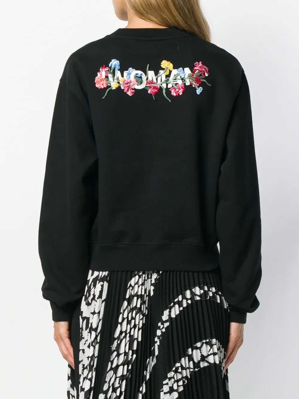 фото Off-white толстовка с вышивкой на груди