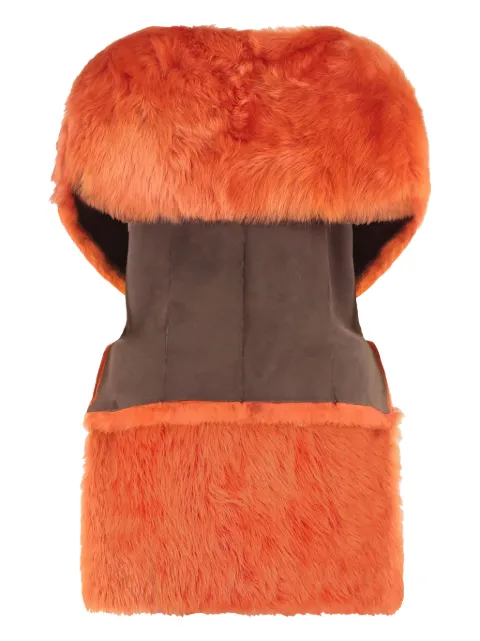 Alberta Ferretti sleeveless oversized-collar jacket