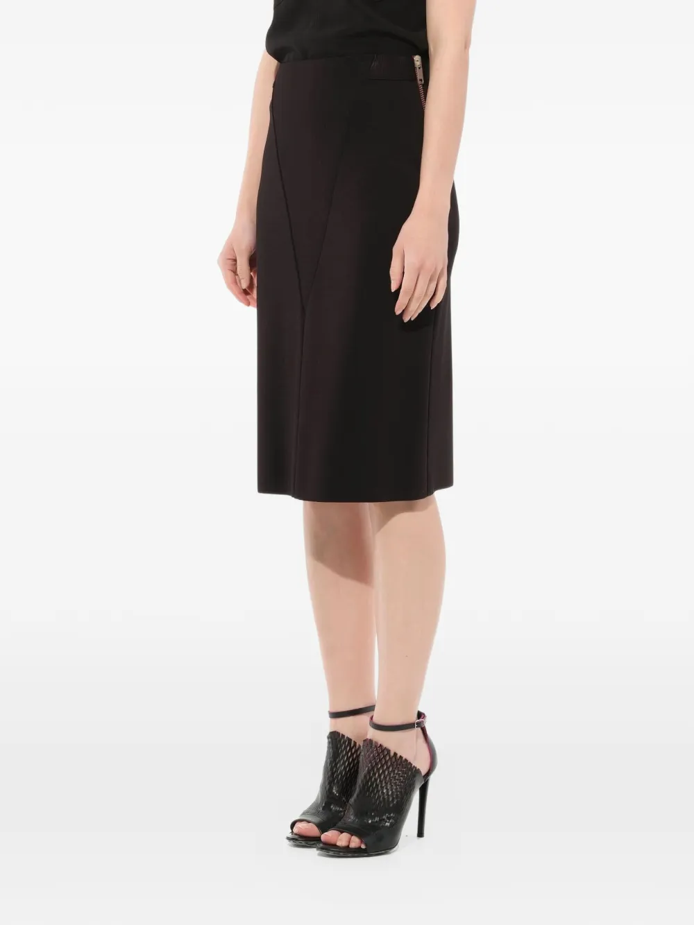  Givenchy Midirock Mit Schmalem Schnitt   Schwarz 