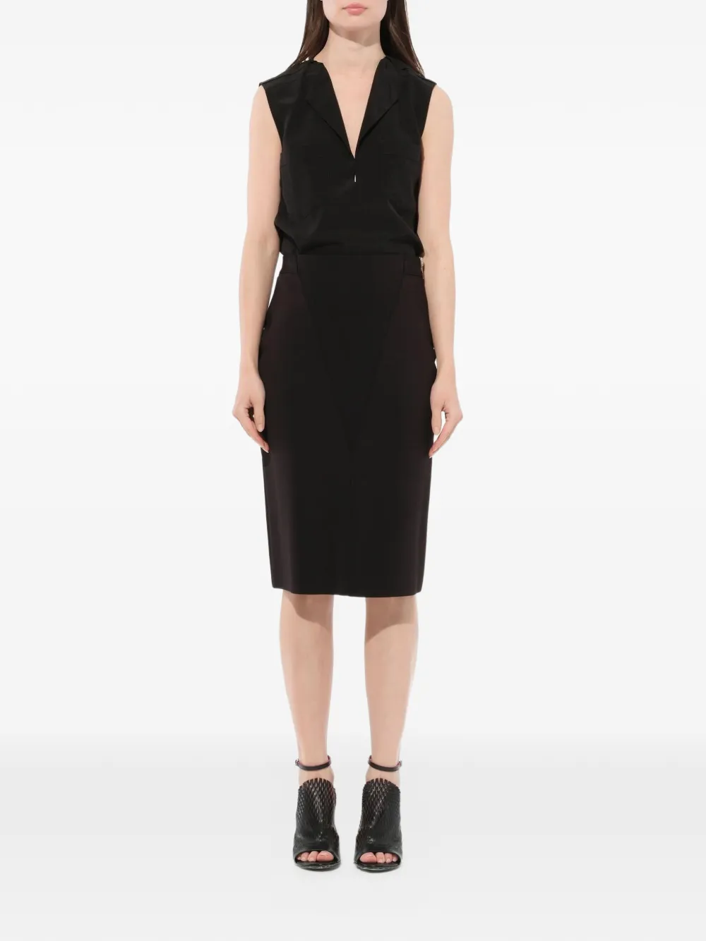  Givenchy Midirock Mit Schmalem Schnitt   Schwarz 