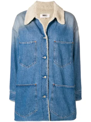 shearling denim jacket