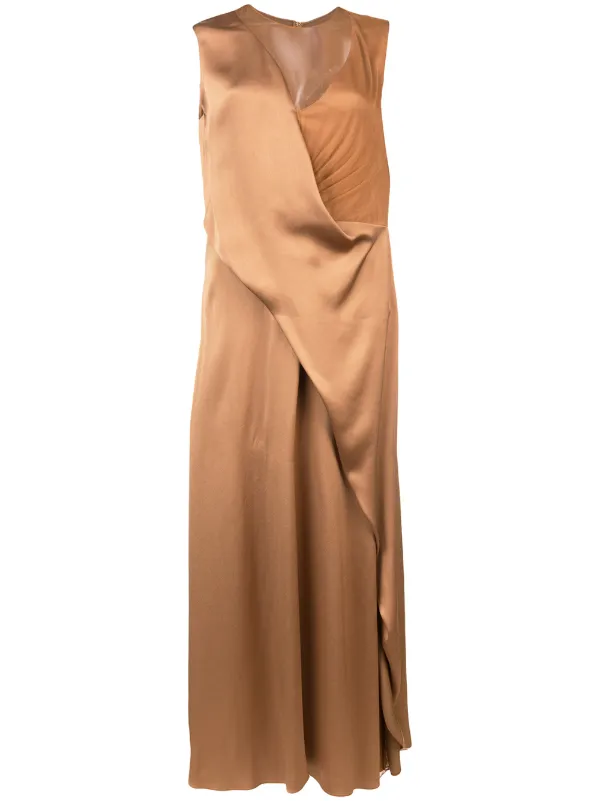sies marjan silk dress Sies Marjan Draped Long Dress