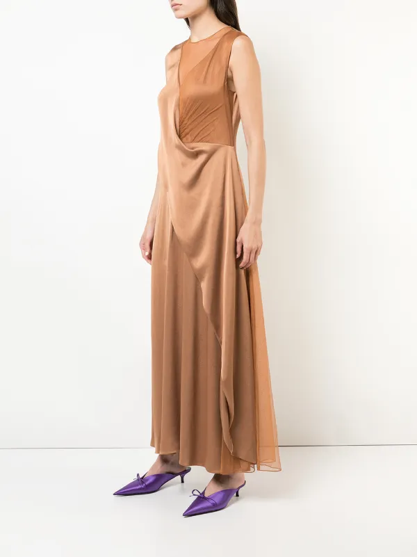 sies marjan silk dress Sies Marjan Draped Long Dress