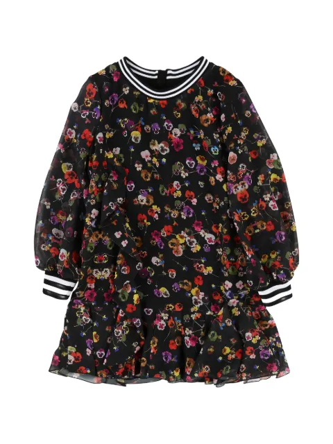 Givenchy Kids floral ruffle detail dress