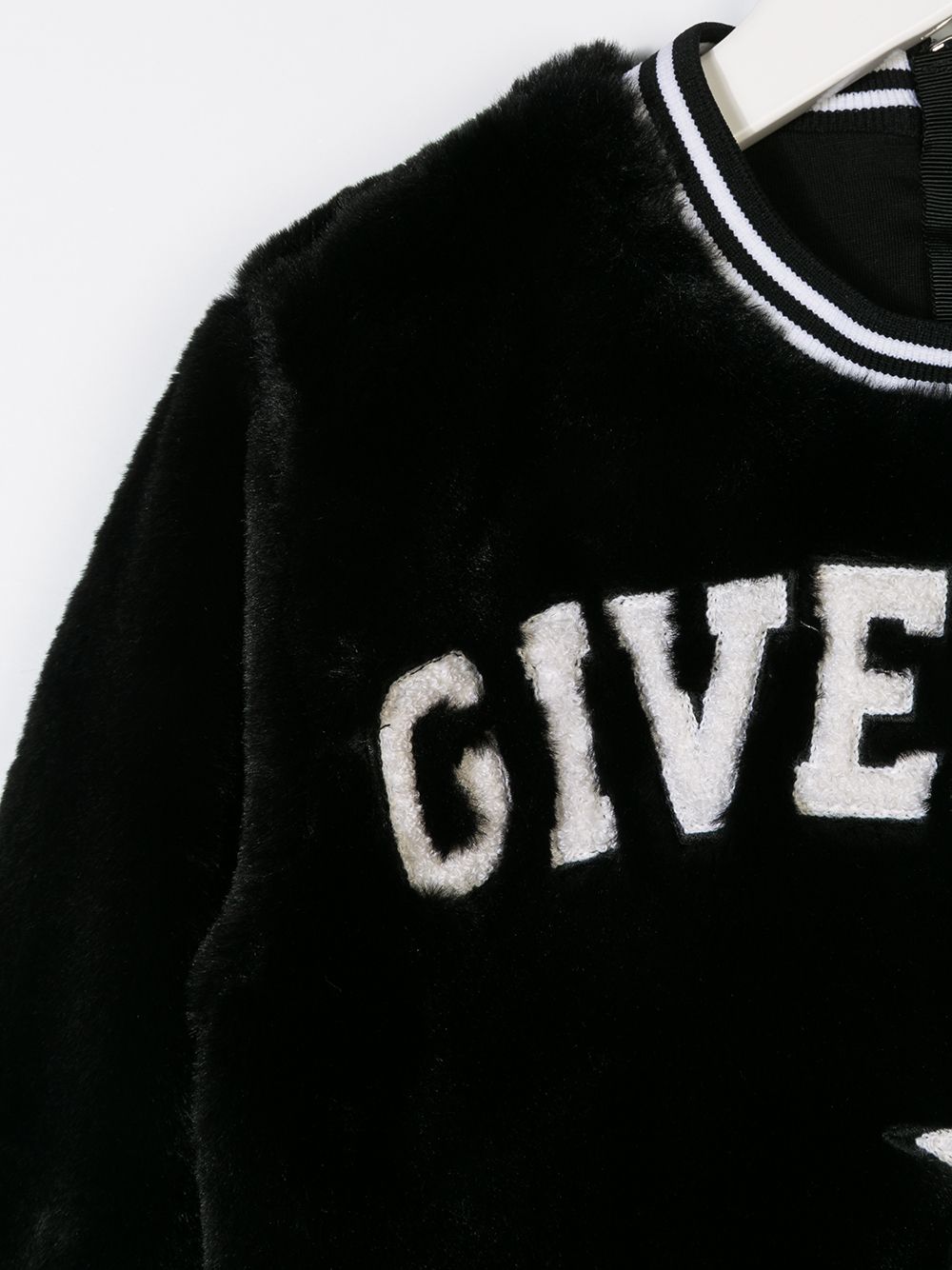 фото Givenchy Kids толстовка с логотипом из искусственного меха