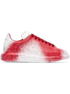 Alexander McQueen Baskets à Effet Taches De Peinture Farfetch alexander mcqueen basket rouge mannequin