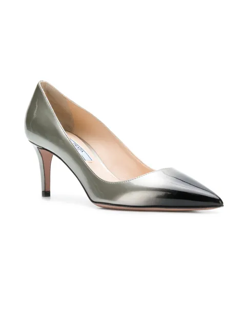 PRADA PRADA POINTED TOE PUMPS - GREY