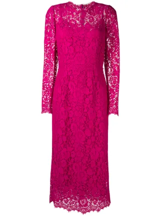 Dolce Gabbana Long Sleeved Lace Dress Farfetch Dolce Gabbana Long Sleeved Lace Dress