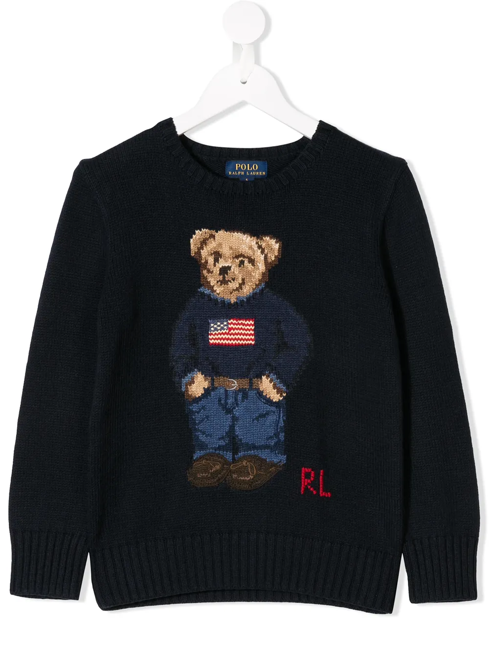

Ralph Lauren Kids bear knitted sweater - Blue