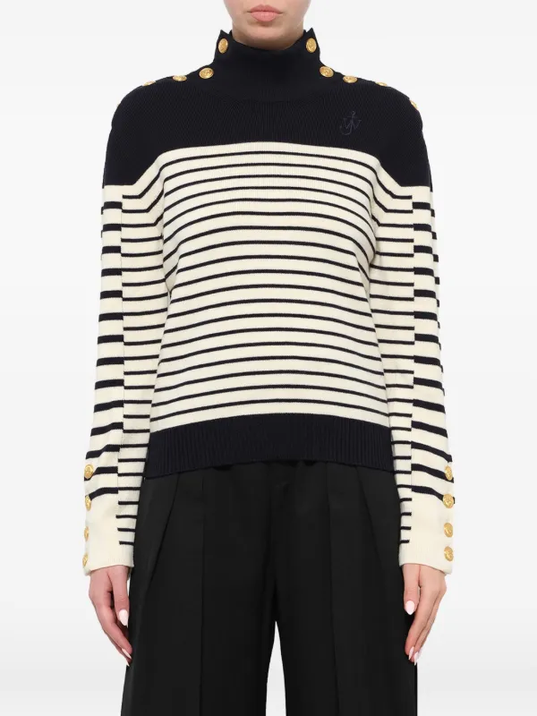 JW Anderson Striped Sweater in Blue