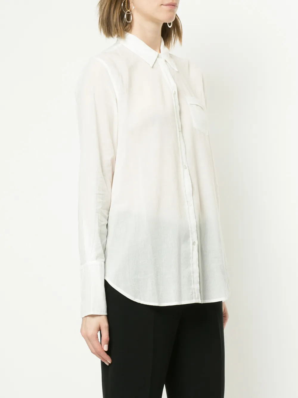 Nili Lotan Voile overhemd Wit