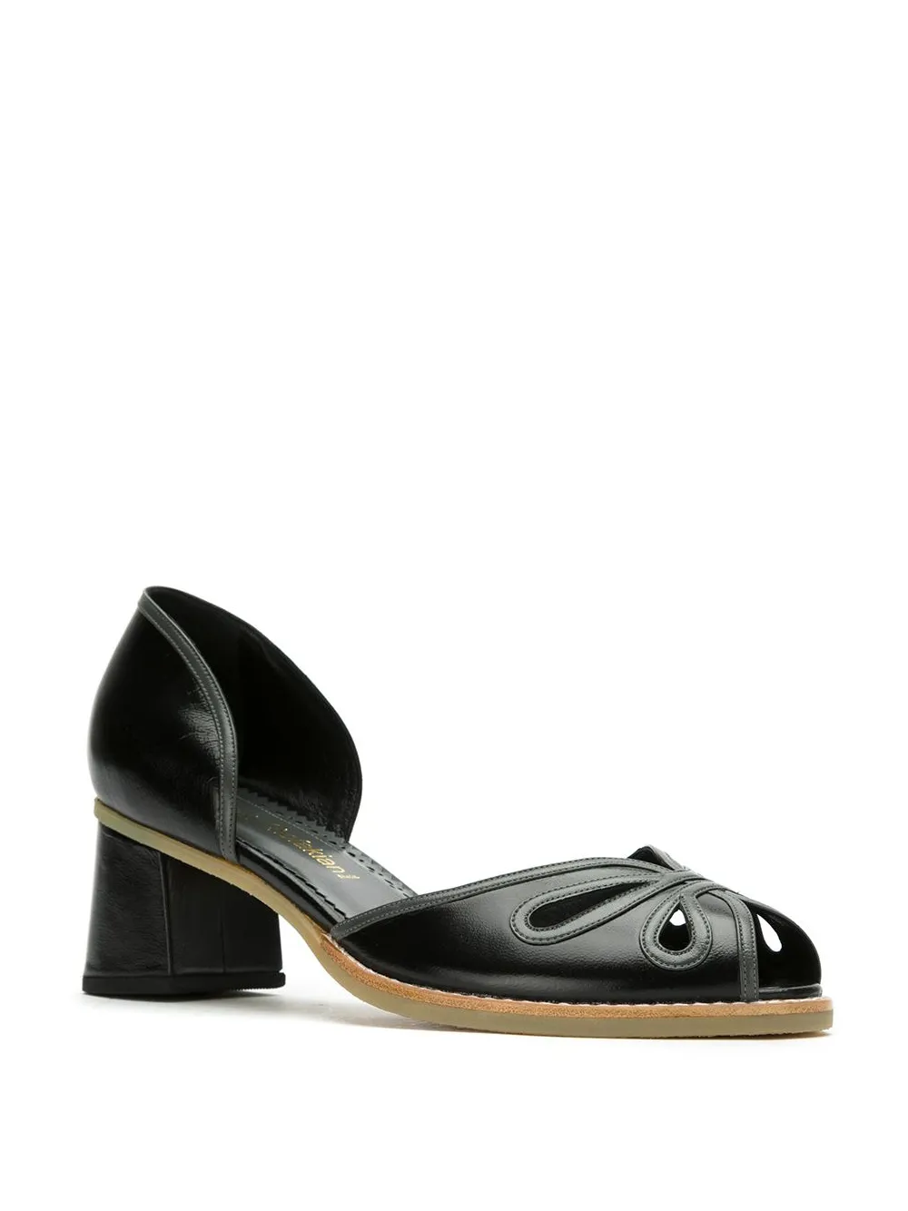 Sarah Chofakian lederen pumps - Zwart