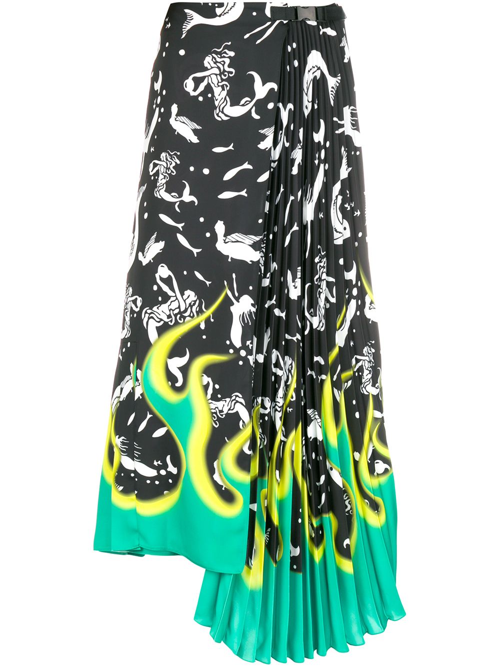 фото Prada плиссированная юбка асимметричного кроя