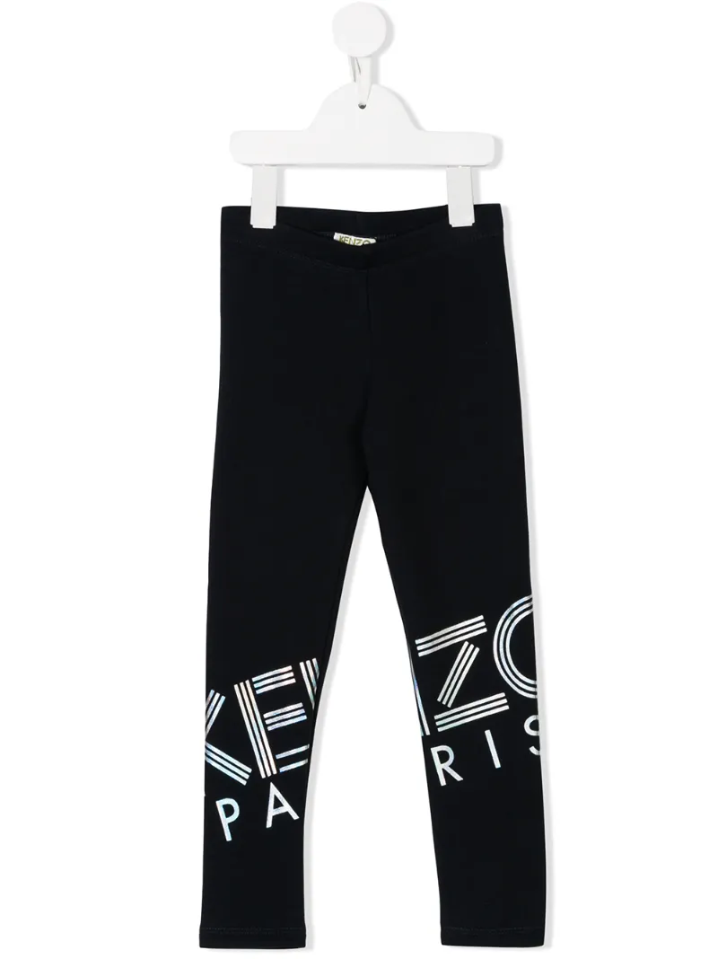 Kenzo Kids брюки узкого кроя с принтом логотипа