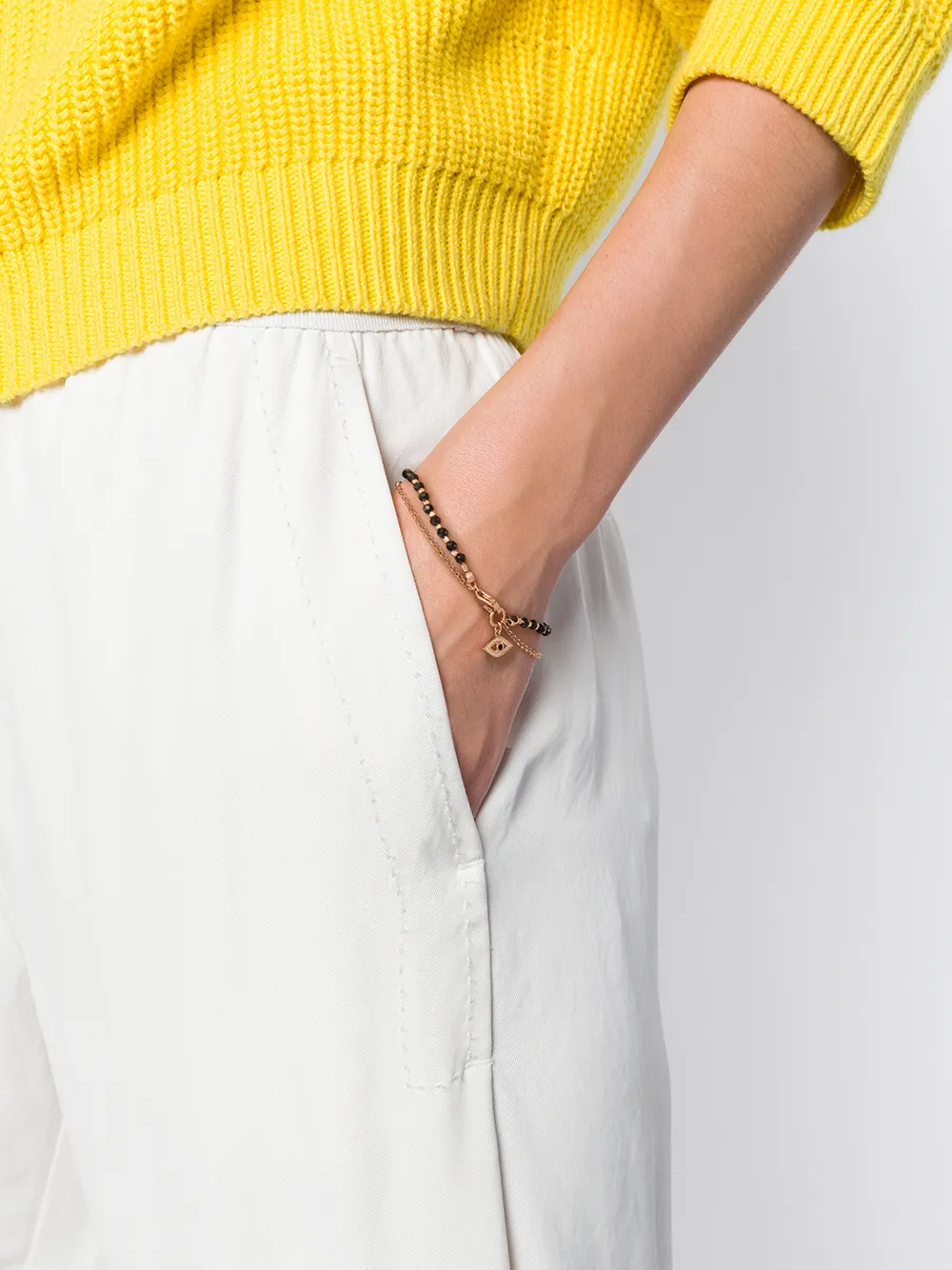 Astley Clarke Armband met boze oog - Zwart