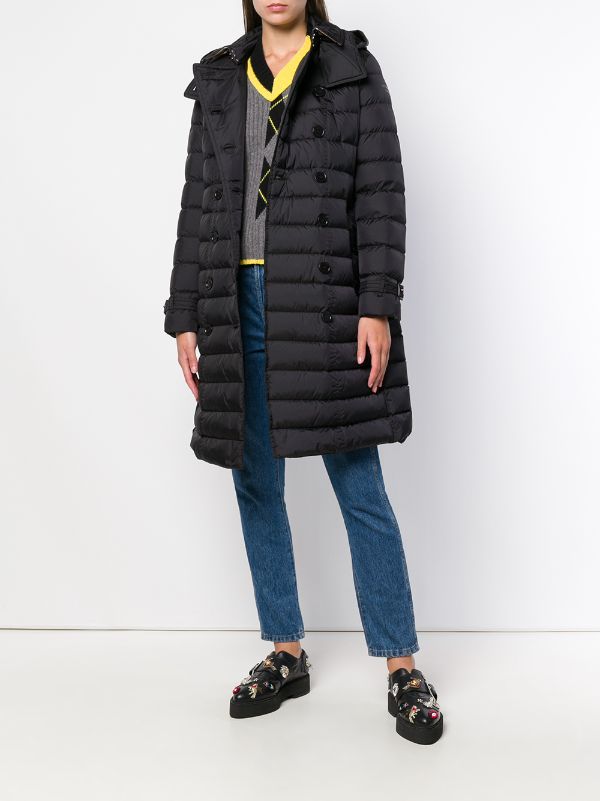 burberry double breasted puffer coat