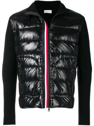 Moncler Fodrad Cardigan Med Dragkedja i Fram Farfetch Moncler Fodrad Cardigan Med Dragkedja i Fram Farfetch