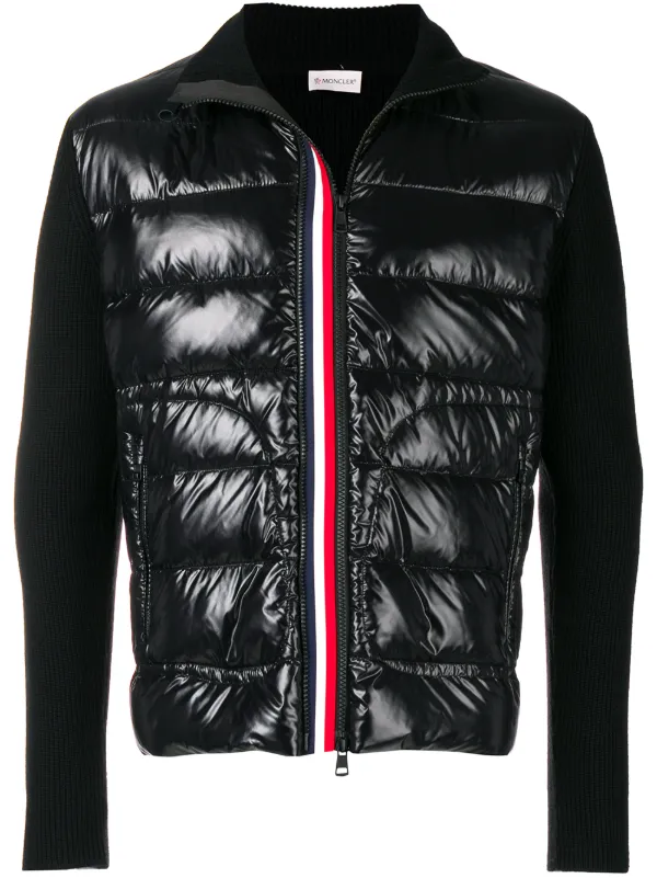 Moncler Fodrad Cardigan Med Dragkedja i Fram Farfetch Moncler Fodrad Cardigan Med Dragkedja i Fram Farfetch