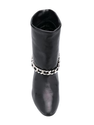 chain embellished ankle boots展示图