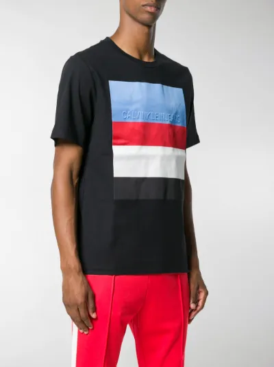 Calvin Klein Jeans stripe embossed logo 