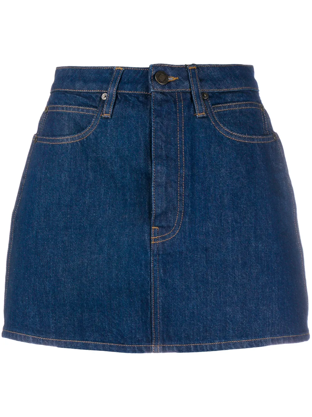 Calvin Klein Jeans Est. 1978 Brooke Shields panel rinse mini skirt | Blue | Image 1