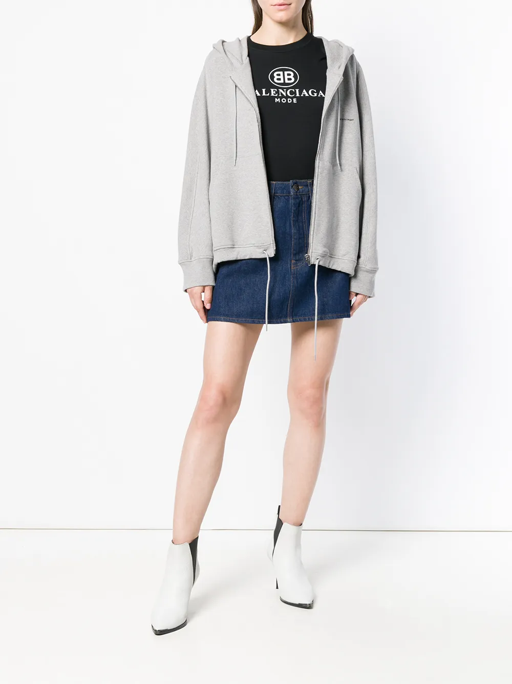 Calvin Klein Jeans Est. 1978 Brooke Shields panel rinse mini skirt | A-Line Skirts | Image 2