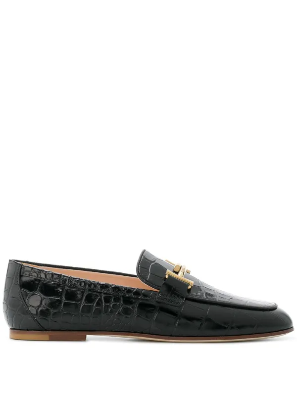tod's crocodile effect loafers