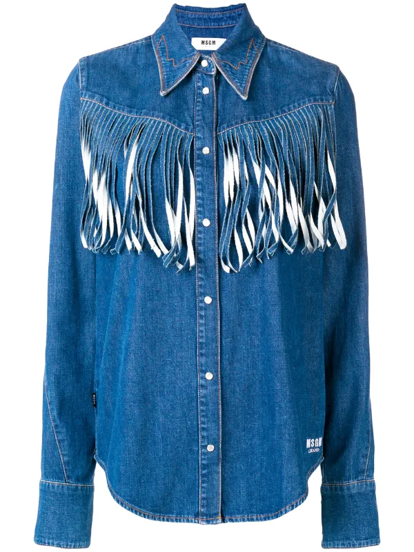 msgm fringe jeans