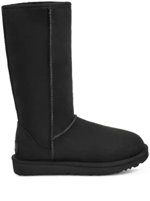 UGG ファートリム レザーブーツ | ブラック | FARFETCH JP