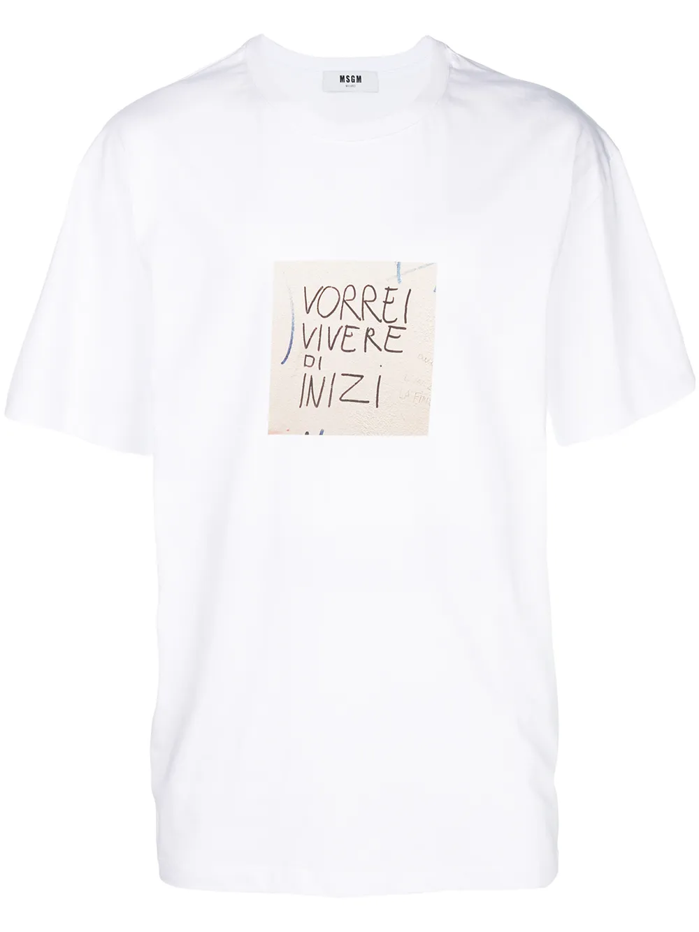 MSGM print T-shirt | White | Image 1