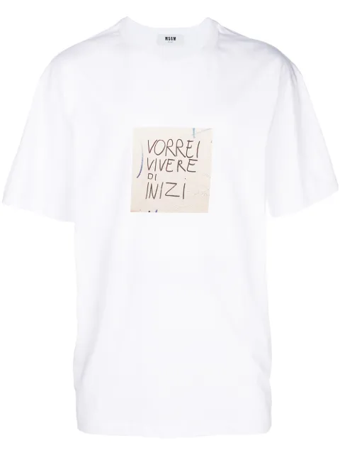 MSGM print T-shirt
